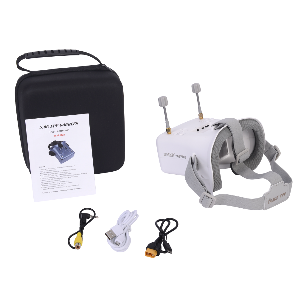 DMKR| 008D Pro FPV Goggle 4.3 inches with 5.8GHz 40CH Receiver