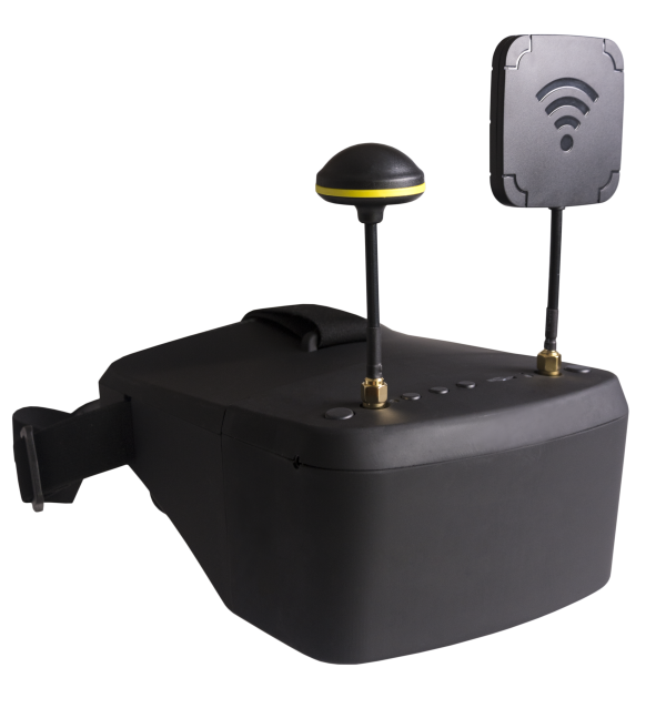 DMKR FPV Goggles 800D Replaceable and compatible video receivers of different frequencies 5 inch 800*480 HD screen with DVR build in Battery(w/o receivers)