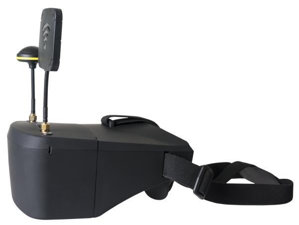 DMKR FPV Goggles 800D Replaceable and compatible video receivers of different frequencies 5 inch 800*480 HD screen with DVR build in Battery(w/o receivers)