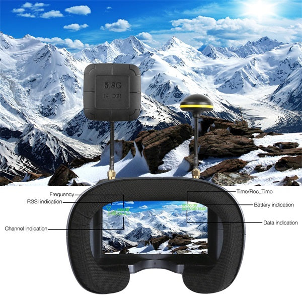 008D FPV Goggle 4.3 inches with 5.8GHz 40CH Receiver