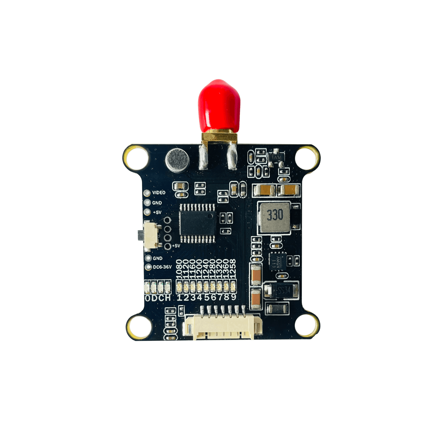 800mW FPV VTX 1G2 1.2GHz - 1.3GHz Video Transmitter(9CH,25mW/200mW/800mW, 2-8S, SMA) - jaribel