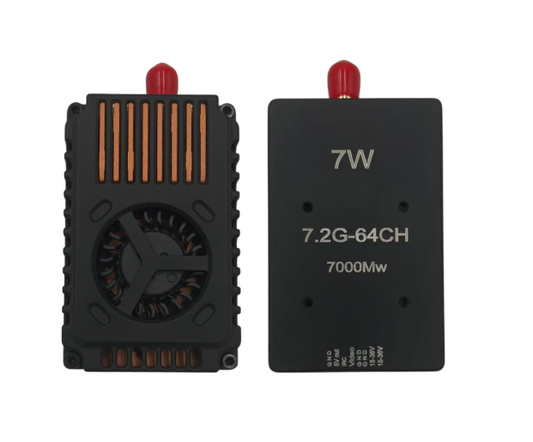 DMKR | 6.1-7.2GHz 7W Long Range FPV VTX Analog Video Transmitter 64CH (6110MHz-7210MHz)