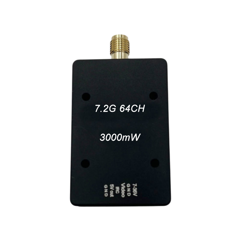 DMKR | 6.1-7.2GHz 3W Long Range FPV VTX Analog Video Transmitter 64CH (6110MHz-7210MHz)