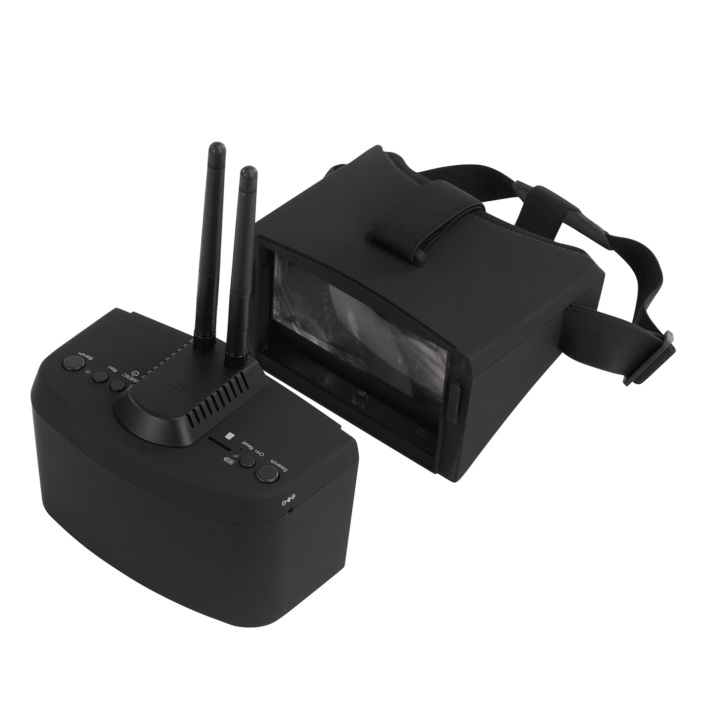 FPV Goggles 800D Pro Replaceable and compatible video receivers of different frequencies 5 inch 800*480 HD screen with DVR build in Battery(w/o receivers) - jaribel