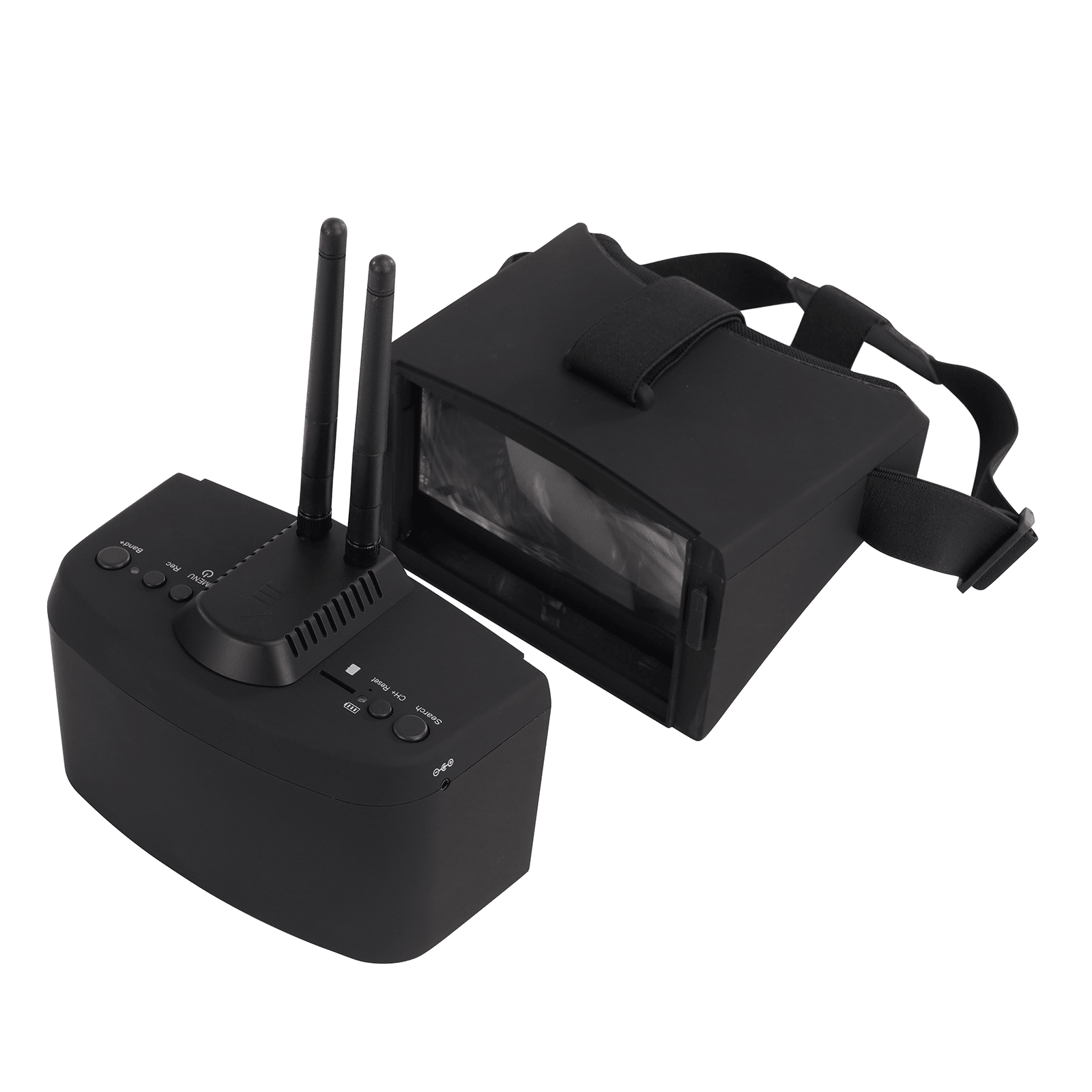 FPV Goggles 800D Pro Replaceable and compatible video receivers of different frequencies 5 inch 800*480 HD screen with DVR build in Battery(w/o receivers) - jaribel