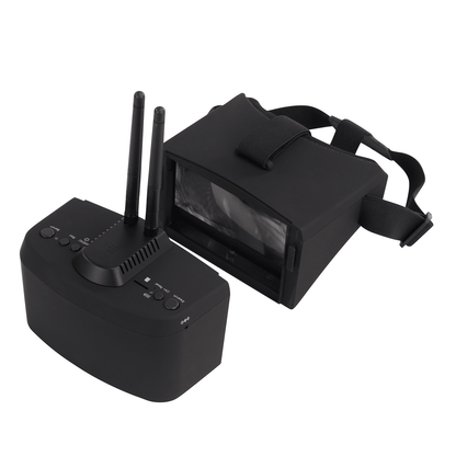 FPV Goggles 800D Pro Replaceable and compatible video receivers of different frequencies 5 inch 800*480 HD screen with DVR build in Battery(w/o receivers) - jaribel