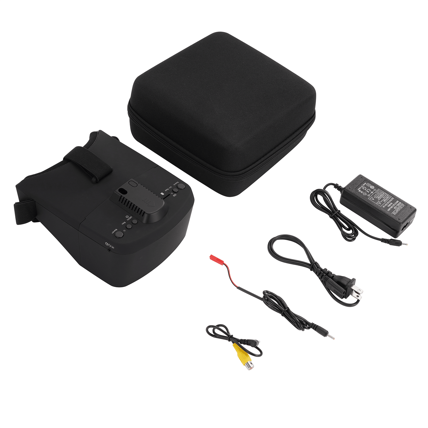 FPV Goggles 800D Pro Replaceable and compatible video receivers of different frequencies 5 inch 800*480 HD screen with DVR build in Battery(w/o receivers) - jaribel