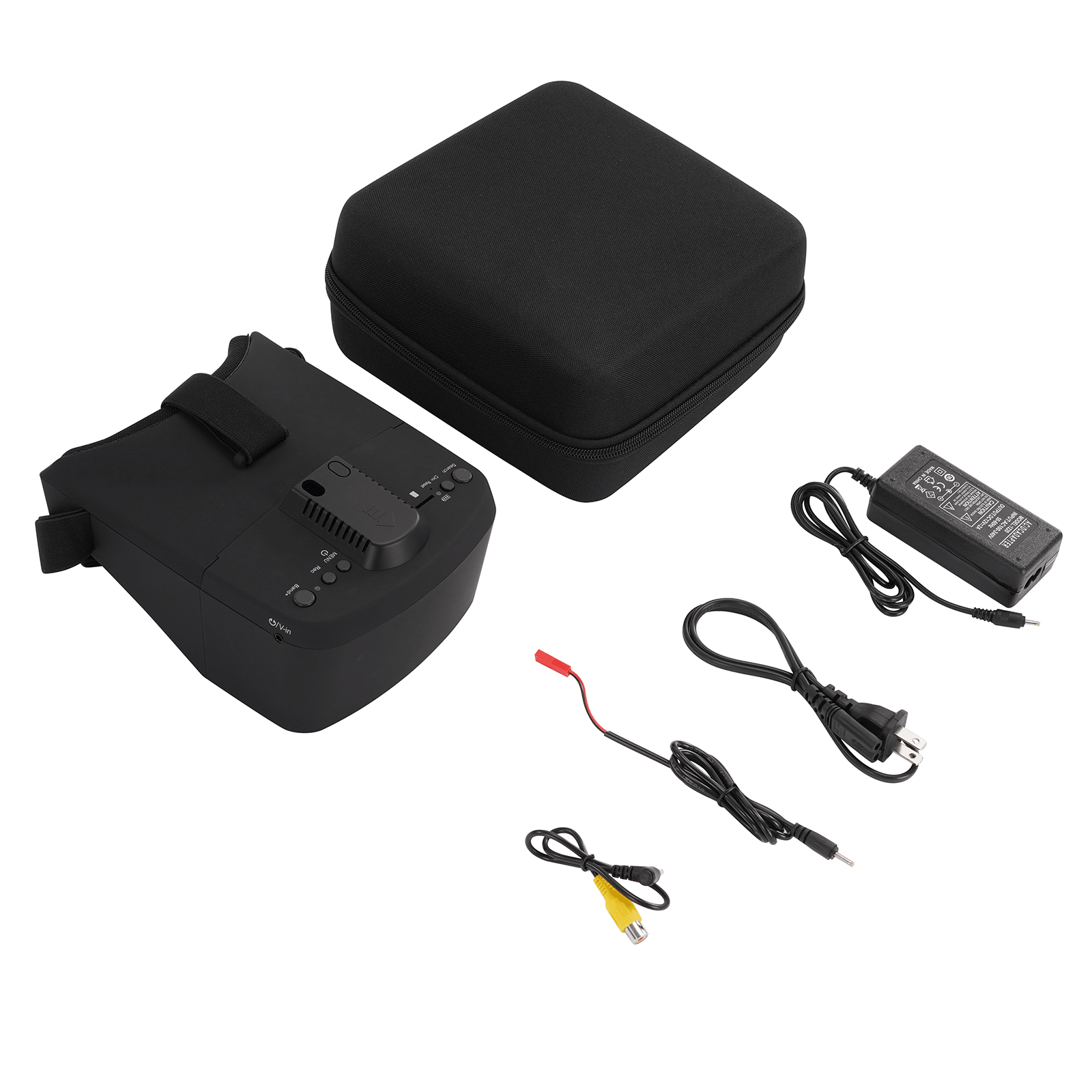 FPV Goggles 800D Pro Replaceable and compatible video receivers of different frequencies 5 inch 800*480 HD screen with DVR build in Battery(w/o receivers) - jaribel