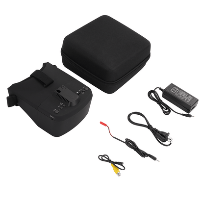 FPV Goggles 800D Pro Replaceable and compatible video receivers of different frequencies 5 inch 800*480 HD screen with DVR build in Battery(w/o receivers) - jaribel