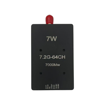 DMKR | 6.1-7.2GHz 7W Long Range FPV VTX Analog Video Transmitter 64CH (6110MHz-7210MHz)